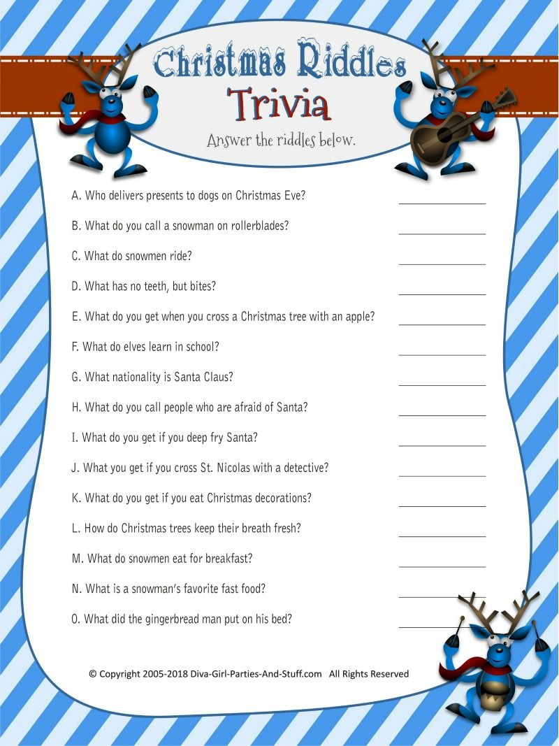 Get Festive With This Christmas Riddles Trivia Game!&amp;quot; throughout Free Printable Christmas Riddle Games