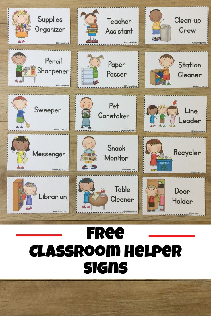 Get Ready For School (Ideas For Teachers) | School Readiness in Free Printable Classroom Helper Signs