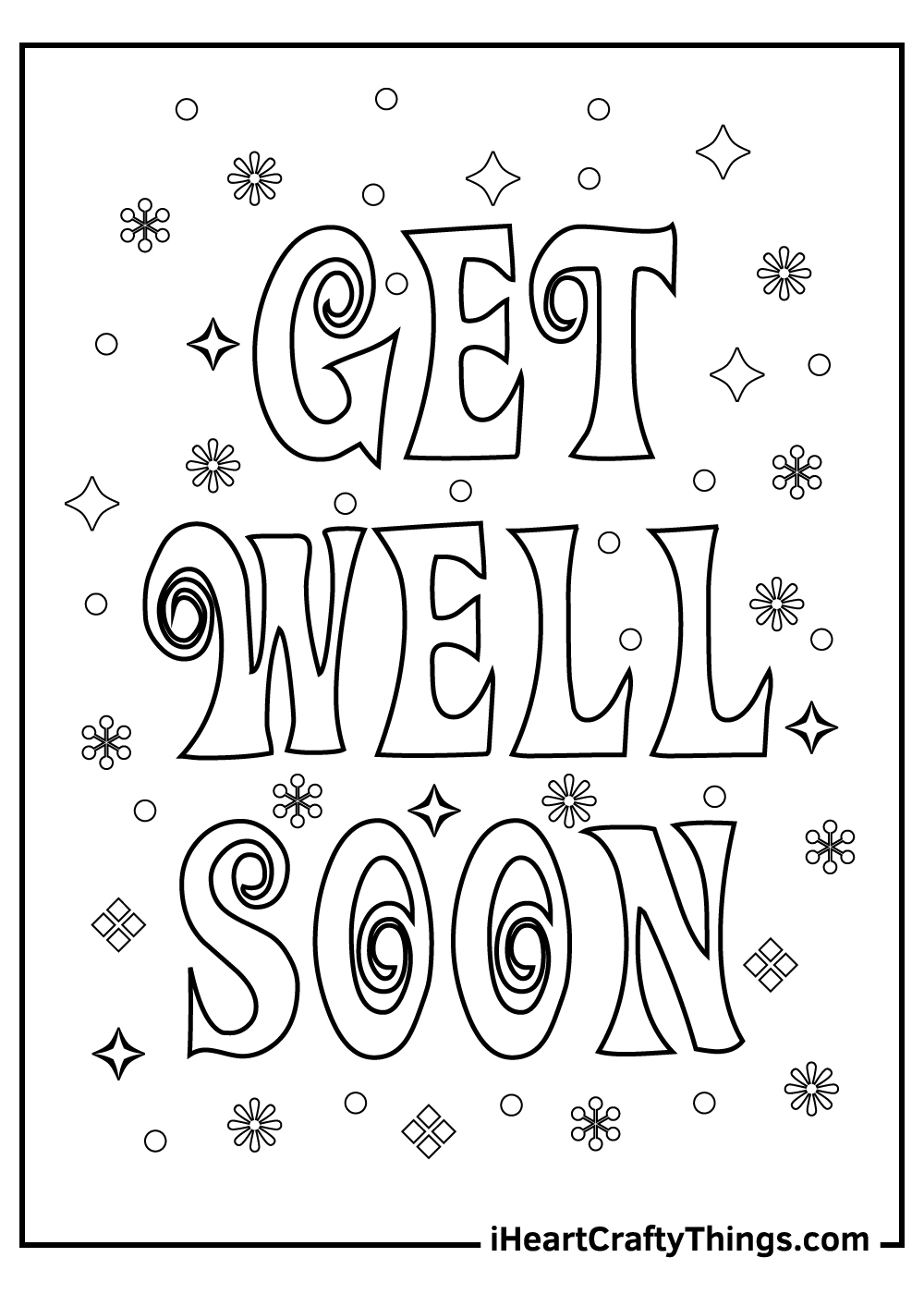 Get Well Soon Coloring Pages (100% Free Printables) in Free Printable Get Well Cards To Color