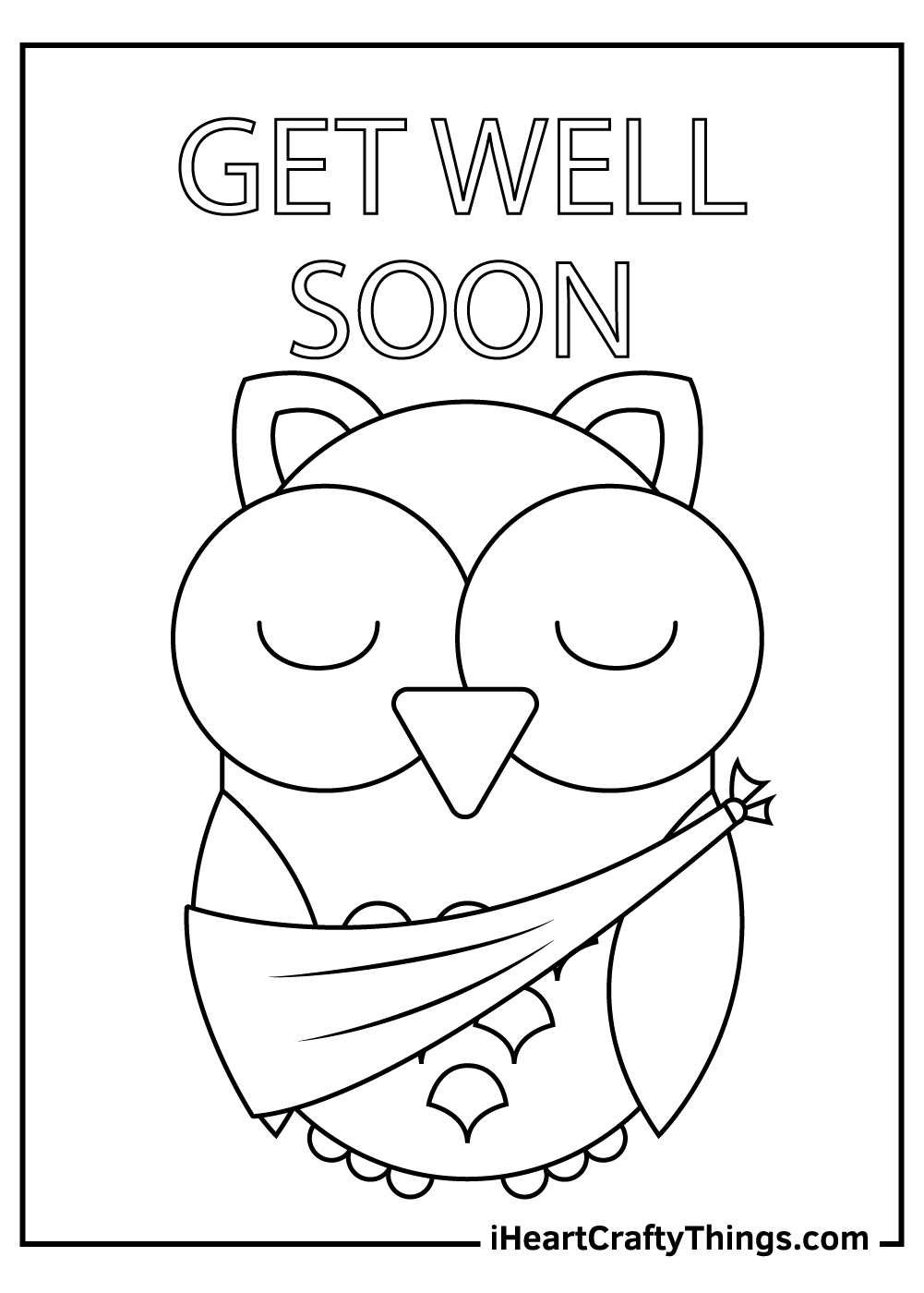 Get Well Soon Coloring Pages (100% Free Printables) pertaining to Free Printable Get Well Card for Child to Color