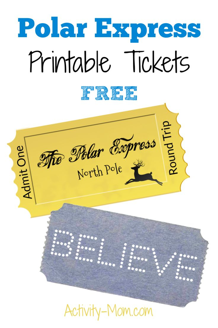 Get Your Free Printable Polar Express Tickets intended for Free Polar Express Printable Tickets