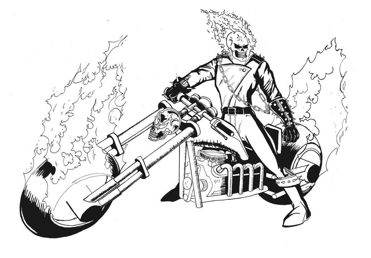 Ghost Rider Coloring Pages 🖌 To Print And Color throughout Free Printable Ghost Rider Coloring Pages