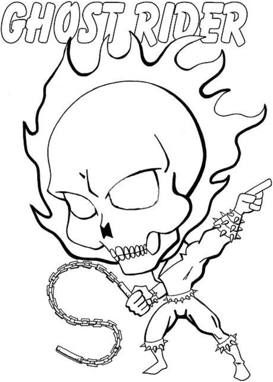 Ghost Rider Coloring Pages 🖌 To Print And Color with regard to Free Printable Ghost Rider Coloring Pages