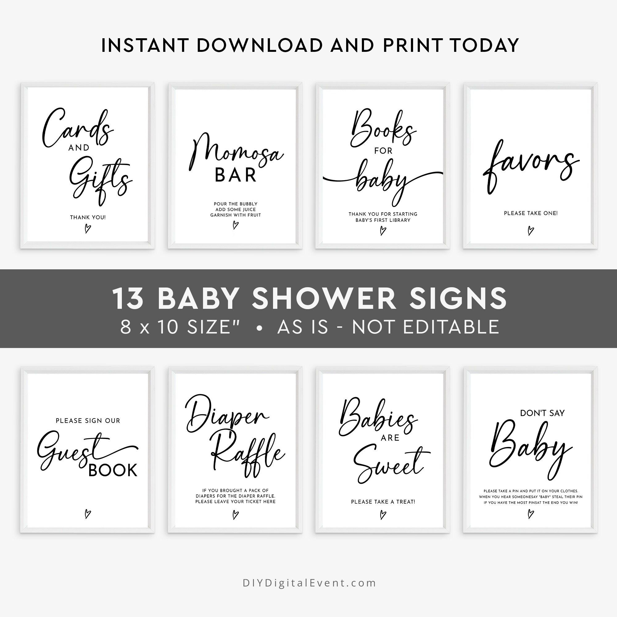 Gift Table Sign Baby Shower Printable - Shop On Pinterest within Free Printable Baby Shower Table Signs