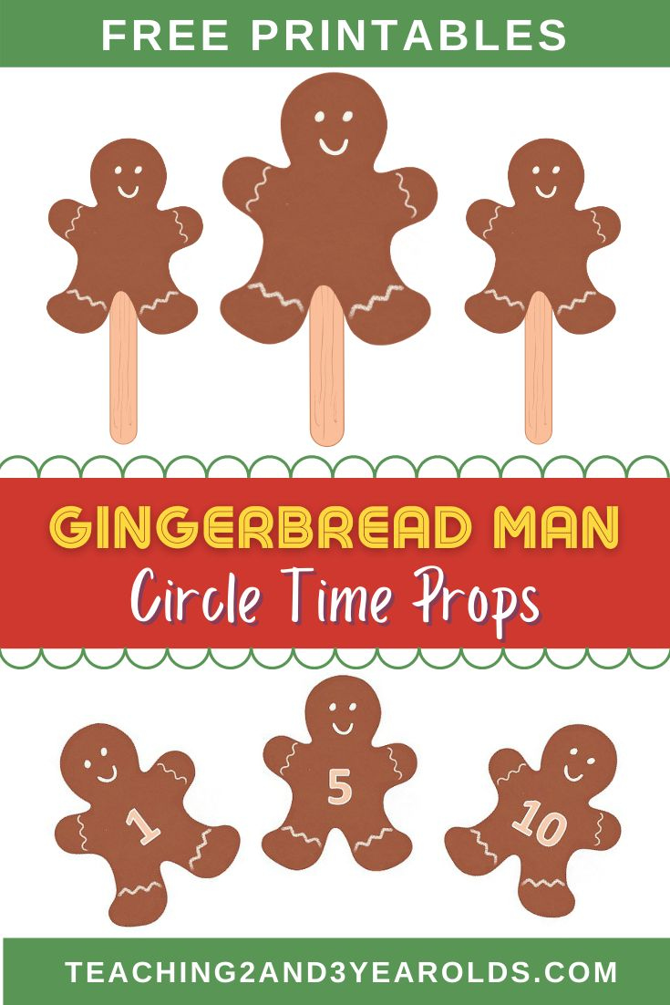 Gingerbread Man Circle Time Printable Props | Gingerbread Man with regard to Free Printable Gingerbread Man Activities