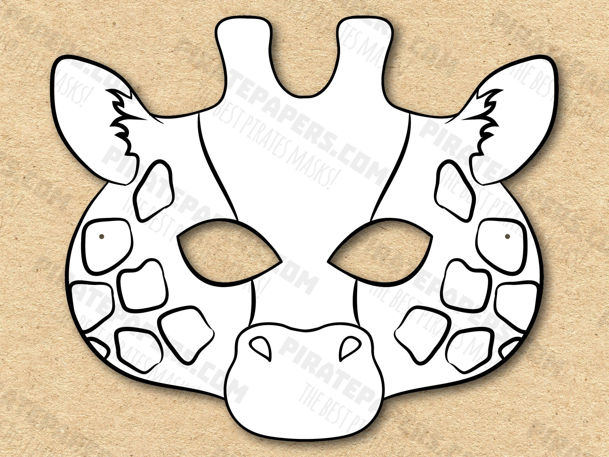 Giraffe Mask Printable Coloring, Paper Diy For Kids And Adults regarding Giraffe Mask Template Printable Free