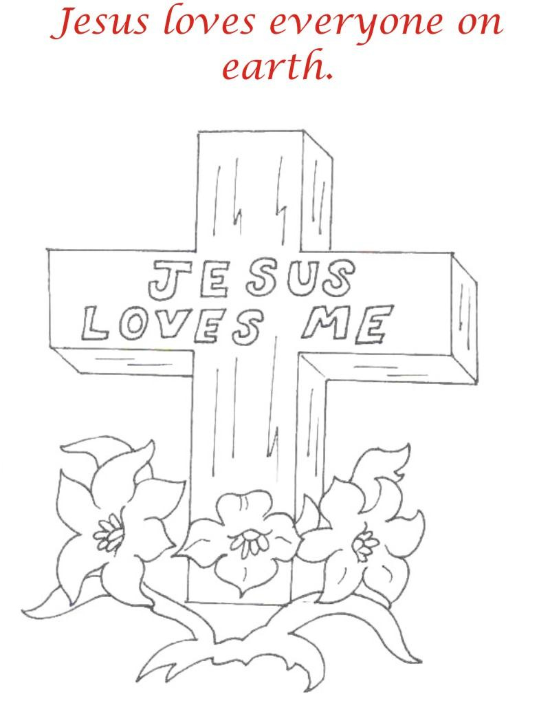 Good Friday Coloring Printable Page For Kids 2 in Free Printable Good Friday Coloring Pages