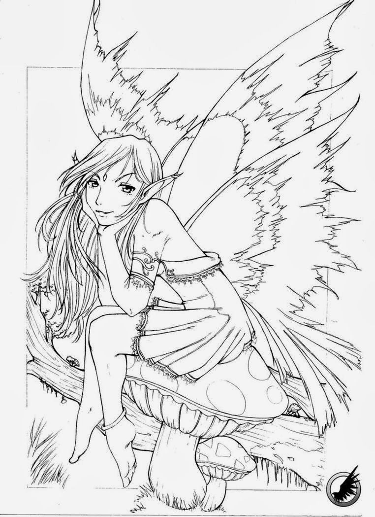 Gothic Coloring Pages For Adults - Bing Images | Fairy Coloring throughout Free Printable Coloring Pages for Adults Dark Fairies