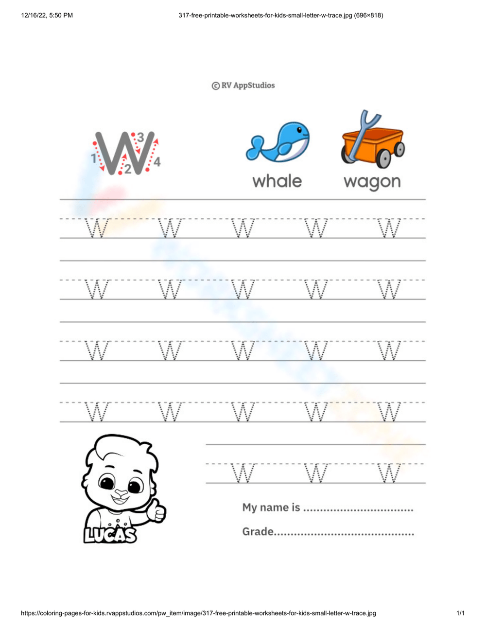 Grade 5 Tracing Letter W Worksheets 2024 with Free Printable 5 W&amp;amp;#039;s Worksheets