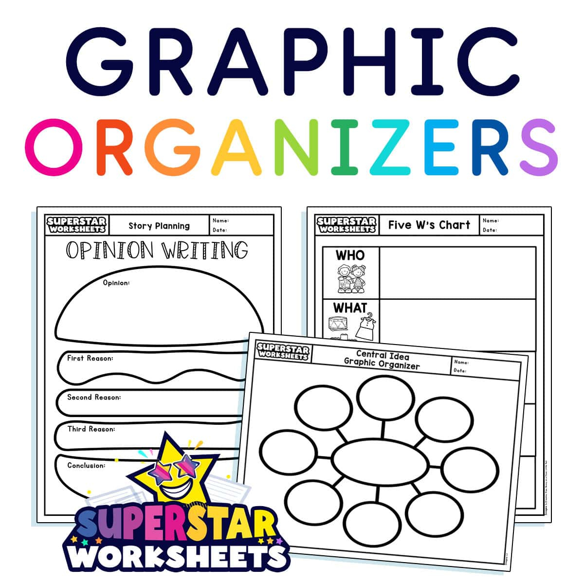 Graphic Organizers - Superstar Worksheets in Free Printable Graphic Organizers