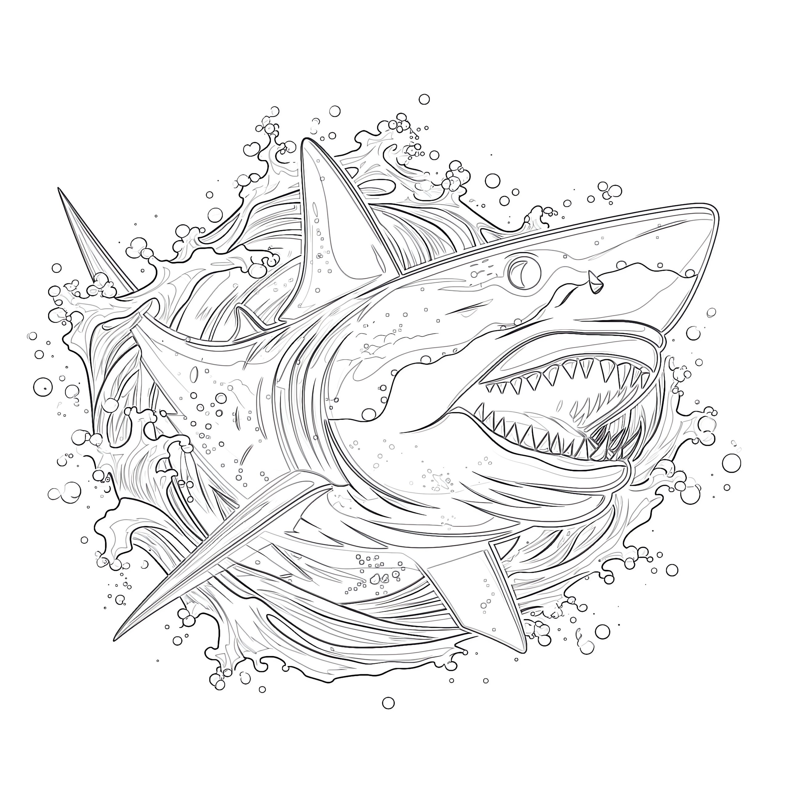 Great White Shark Shark Coloring Pages | Coloring Pages Mimi Panda with Free Printable Great White Shark Coloring Pages