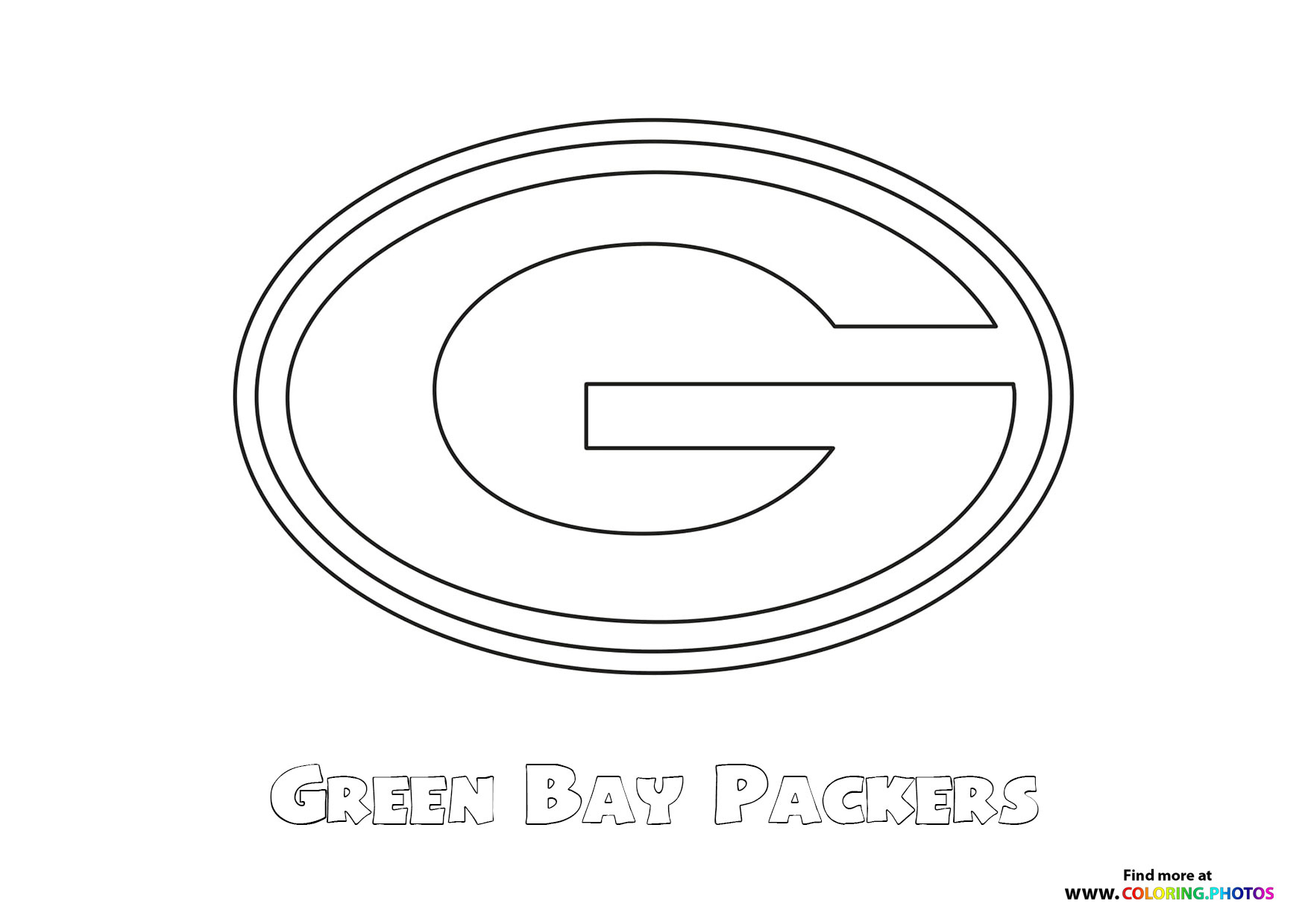 Green Bay Packers Nfl Logo - Coloring Pages For Kids regarding Free Printable Green Bay Packers Logo