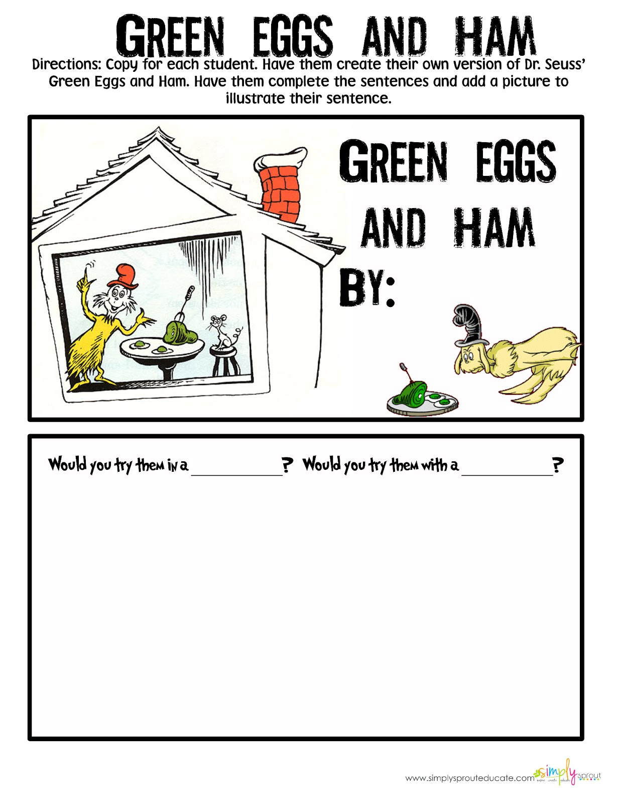 Green Eggs And Ham - Simply Sprout in Green Eggs and Ham Free Printables