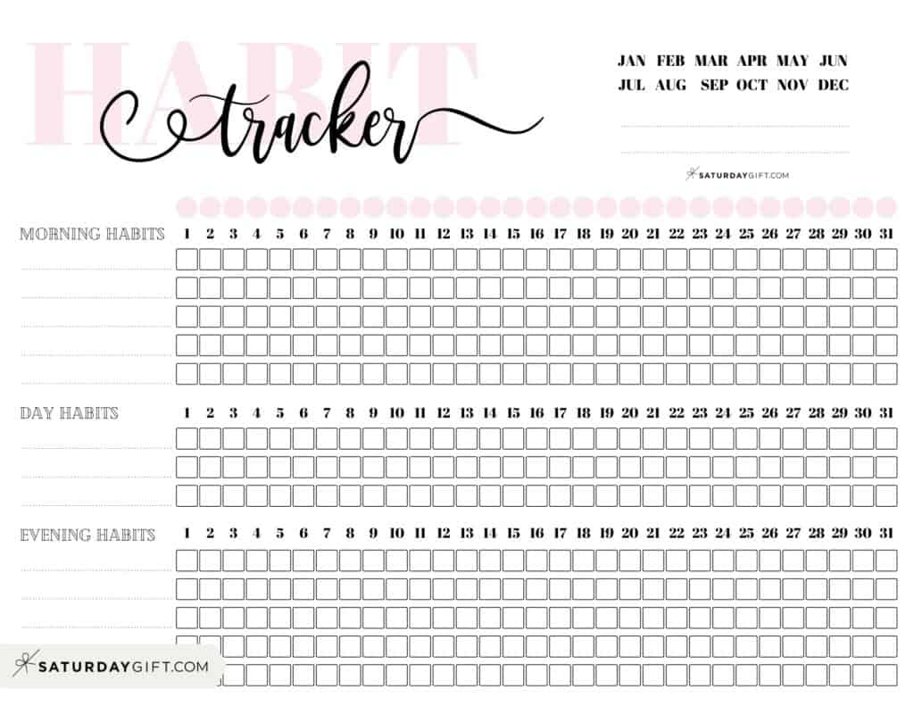 Habit Tracker Printable - 43 Cute &amp;amp; Free Printable Habit Trackers inside Habit Tracker Free Printable