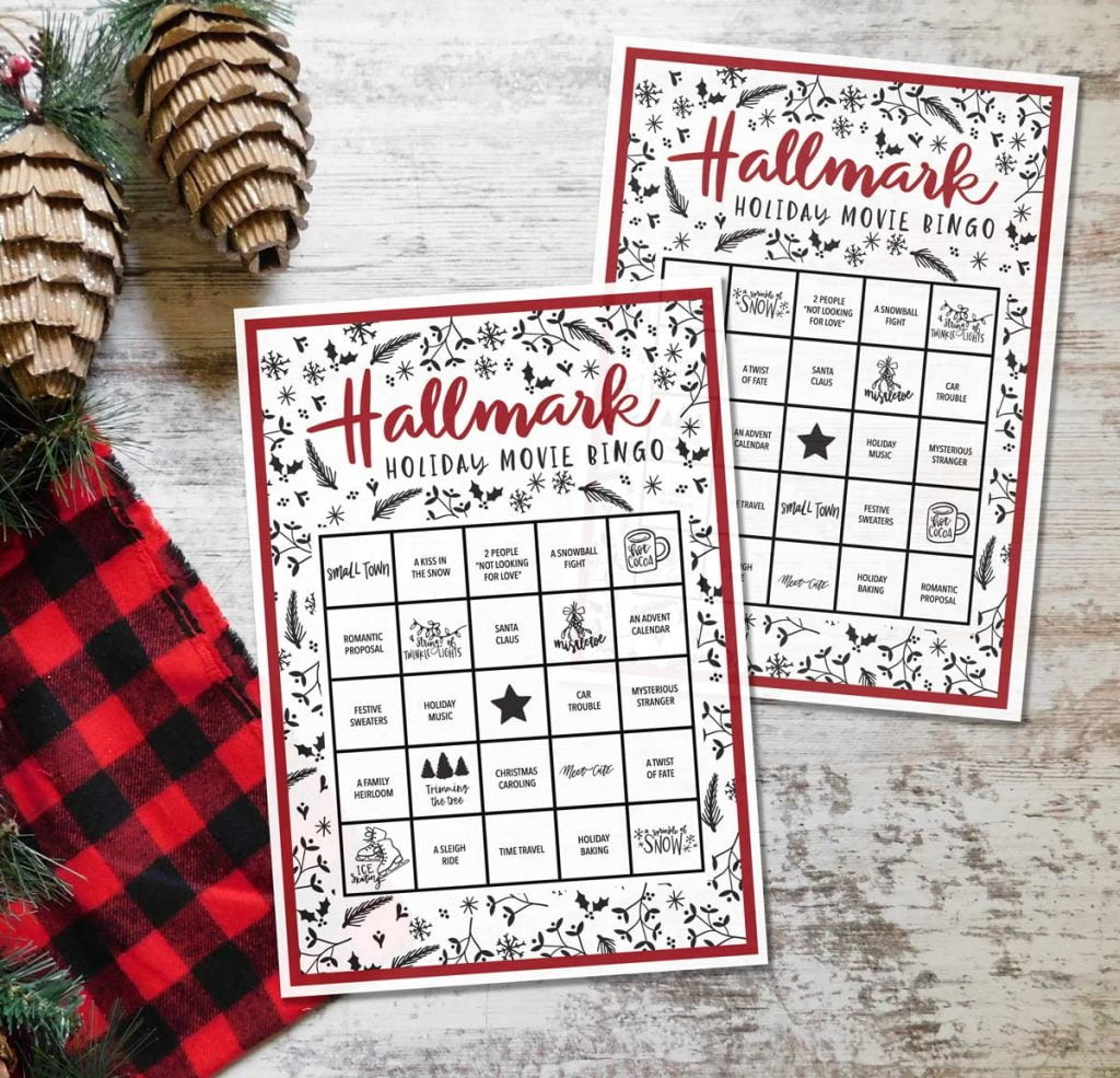 Hallmark Christmas Movie Bingo - Weekend Craft within Free Hallmark Christmas Cards Printable