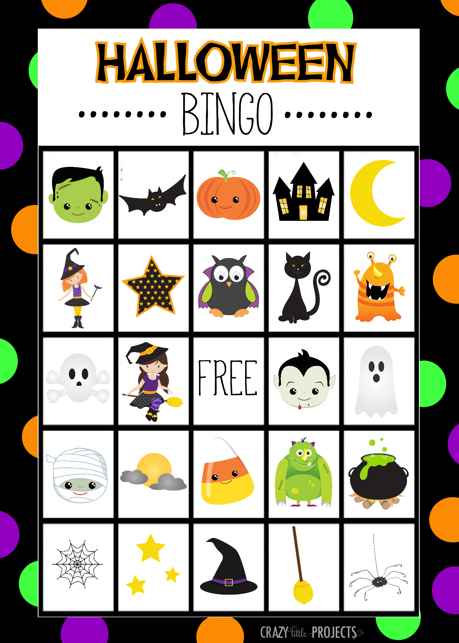 Halloween Bingo Board in Free Printable Halloween Bingo Cards