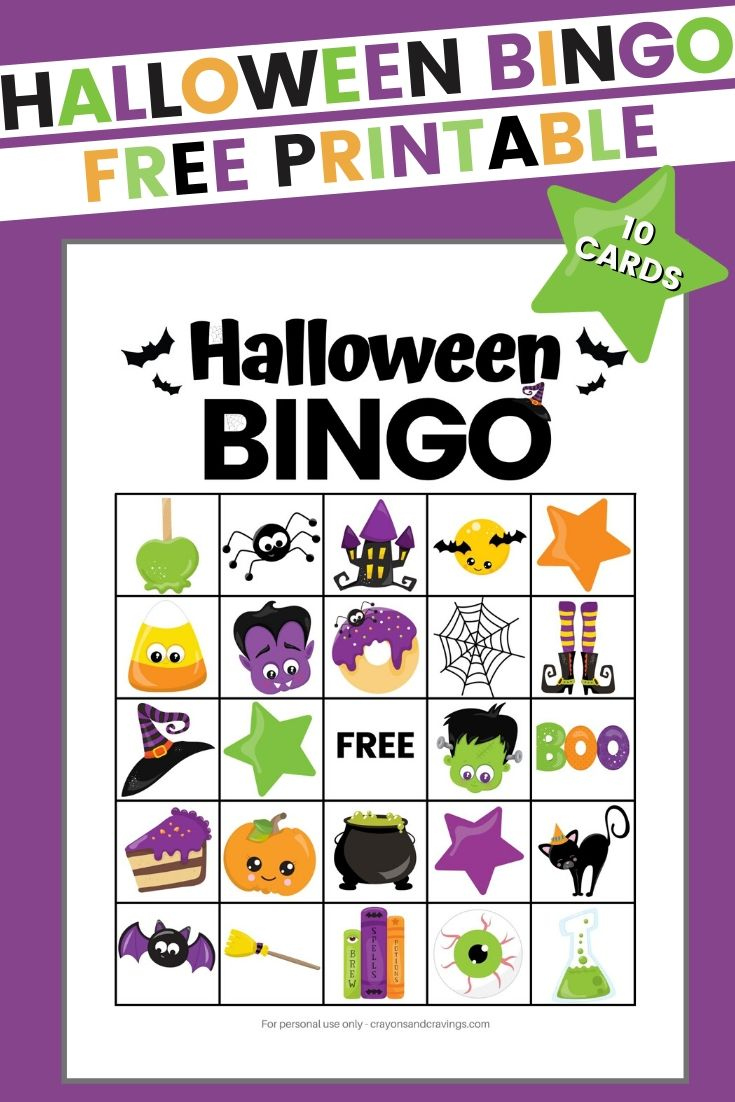 Halloween Bingo Free Printable Halloween Game For Kids in Free Printable Halloween Bingo