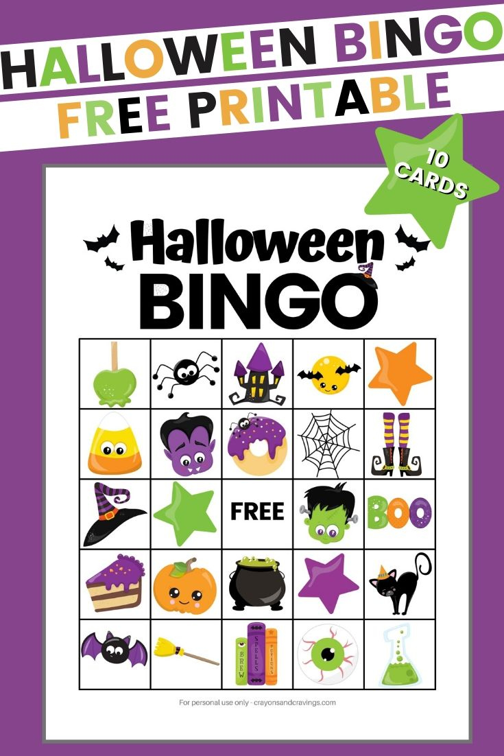 Halloween Bingo Free Printable Halloween Game For Kids with Free Printable Halloween Bingo Cards
