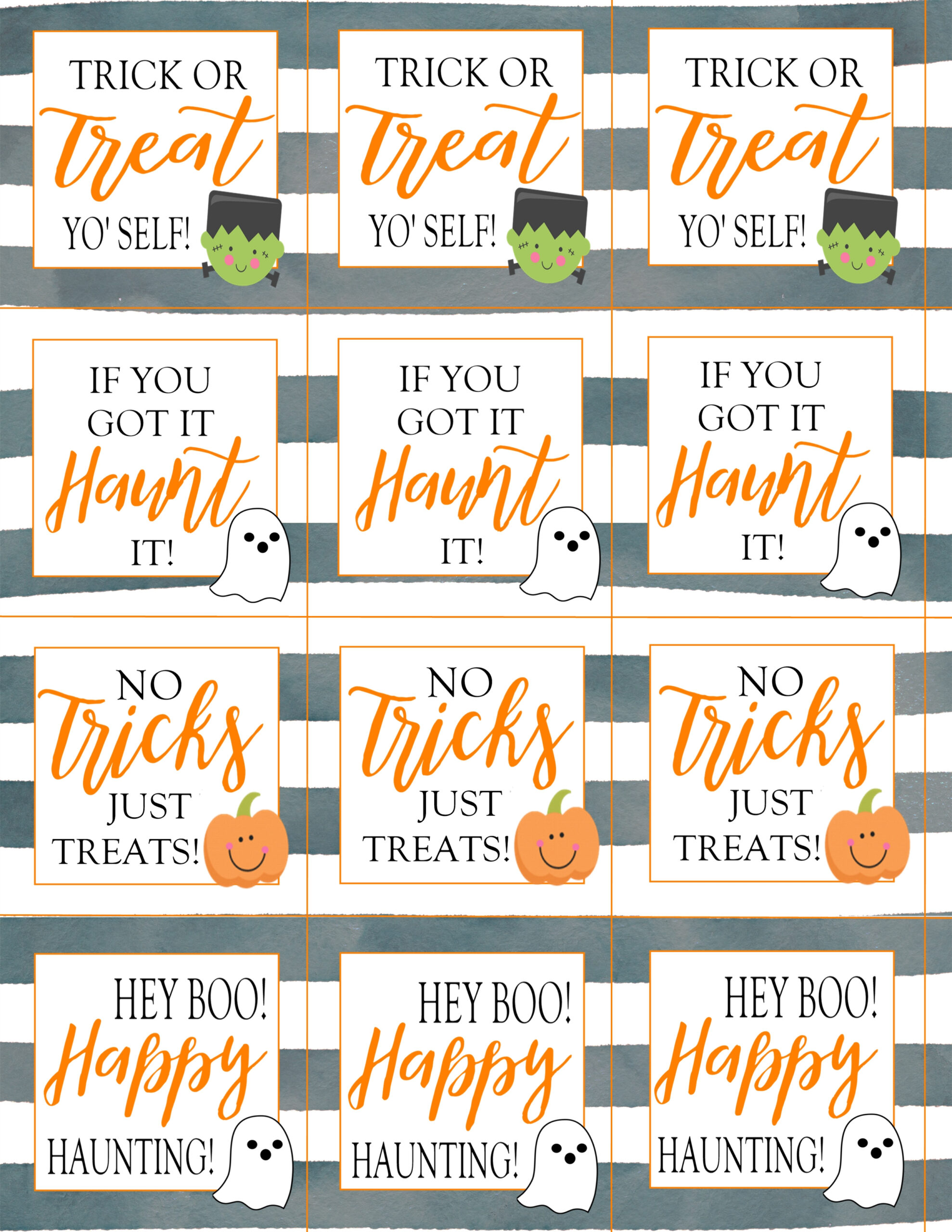 Halloween Treat Tags: 4 Designs - Crisp Collective regarding Free Printable Trick Or Treat Bags