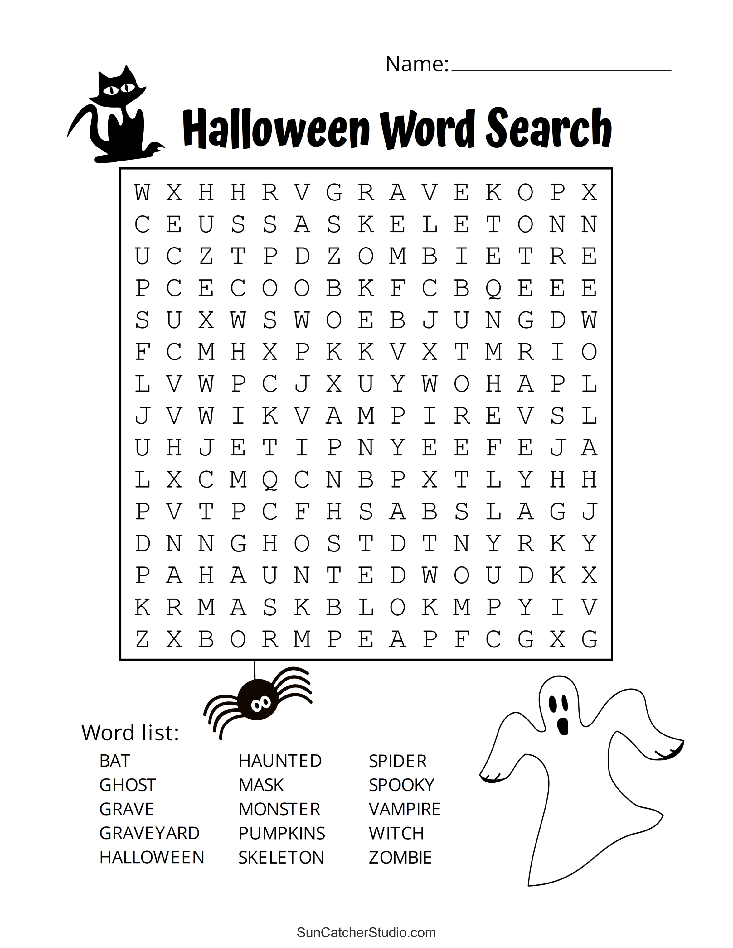 Halloween Word Search (Free Printable Puzzles) – Diy Projects pertaining to Free Printable Halloween Word Search Puzzles