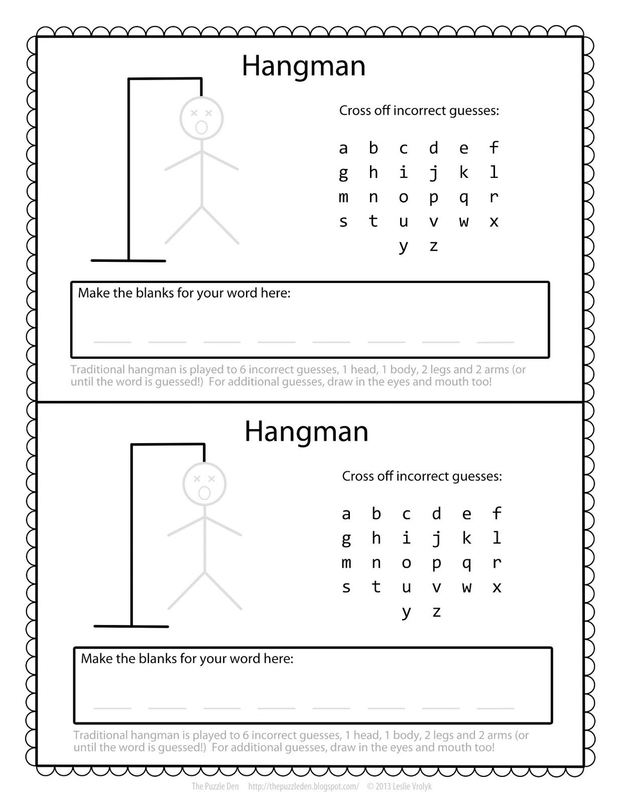 Hangman Template | Printable Games For Kids, Hangman Words, Paper with regard to Free Printable Hangman Game