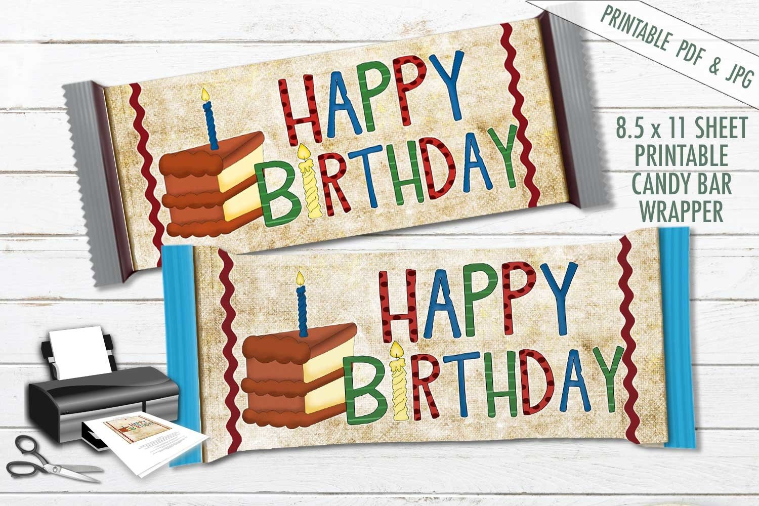 Happy Birthday Candy Bar Wrapper- Hershey Wrapper - Pdf Jpg regarding Free Printable Birthday Candy Bar Wrappers