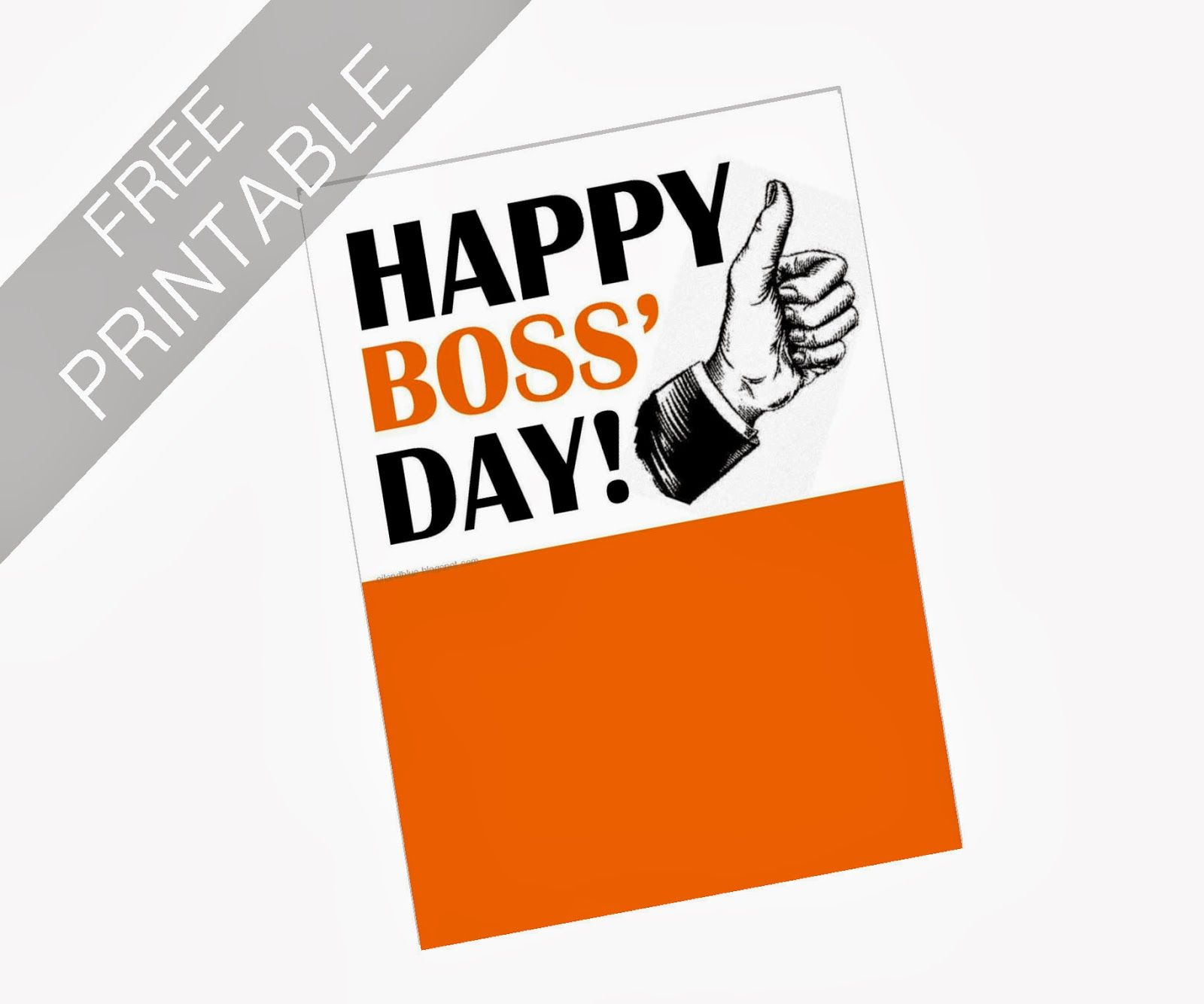 Happy Boss'S Day Card - Free Printable throughout Free Printable Boss'S Day Cards