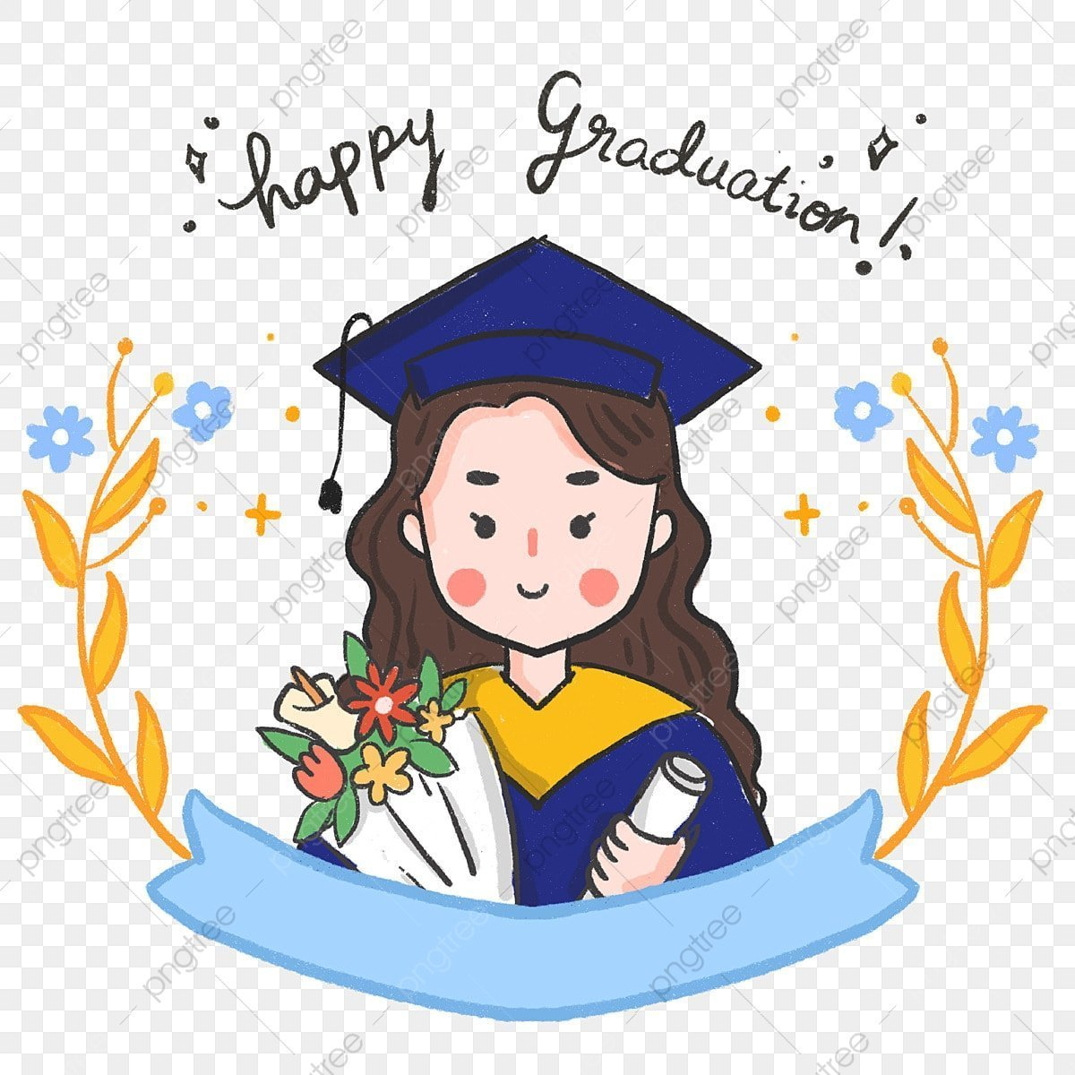 Happy Graduate White Transparent, Cute Girl Happy Graduation pertaining to Graduation Clip Art Free Printable