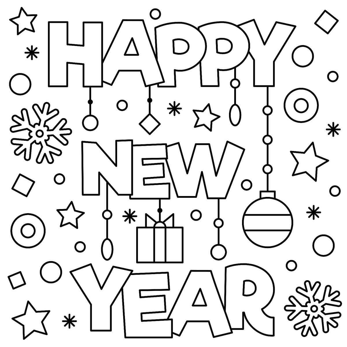 Happy New Year 2024 Free Coloring Pages For Kids To Welcome The inside New Year Coloring Pages Free Printables