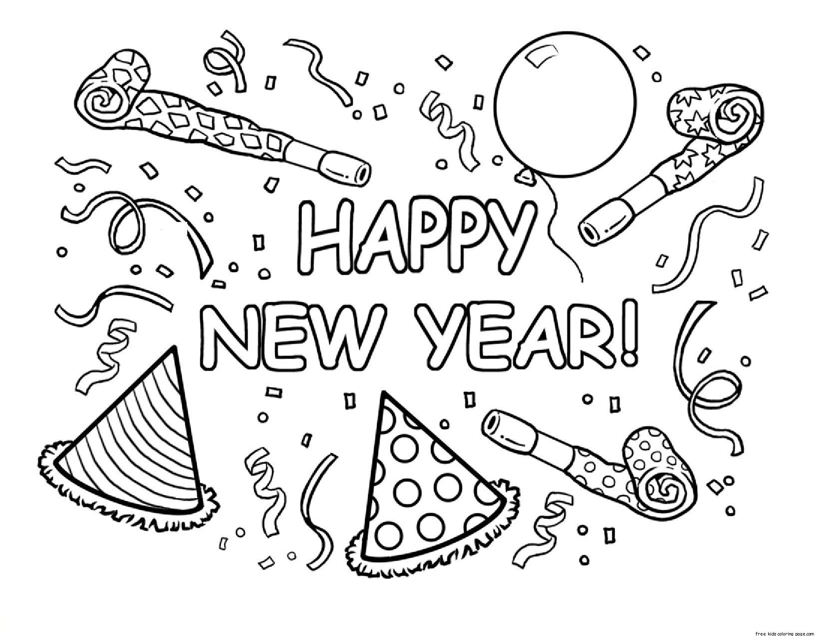 Happy New Year Coloring Pages | Silvester Basteln Kinder within New Year Coloring Pages Free Printables