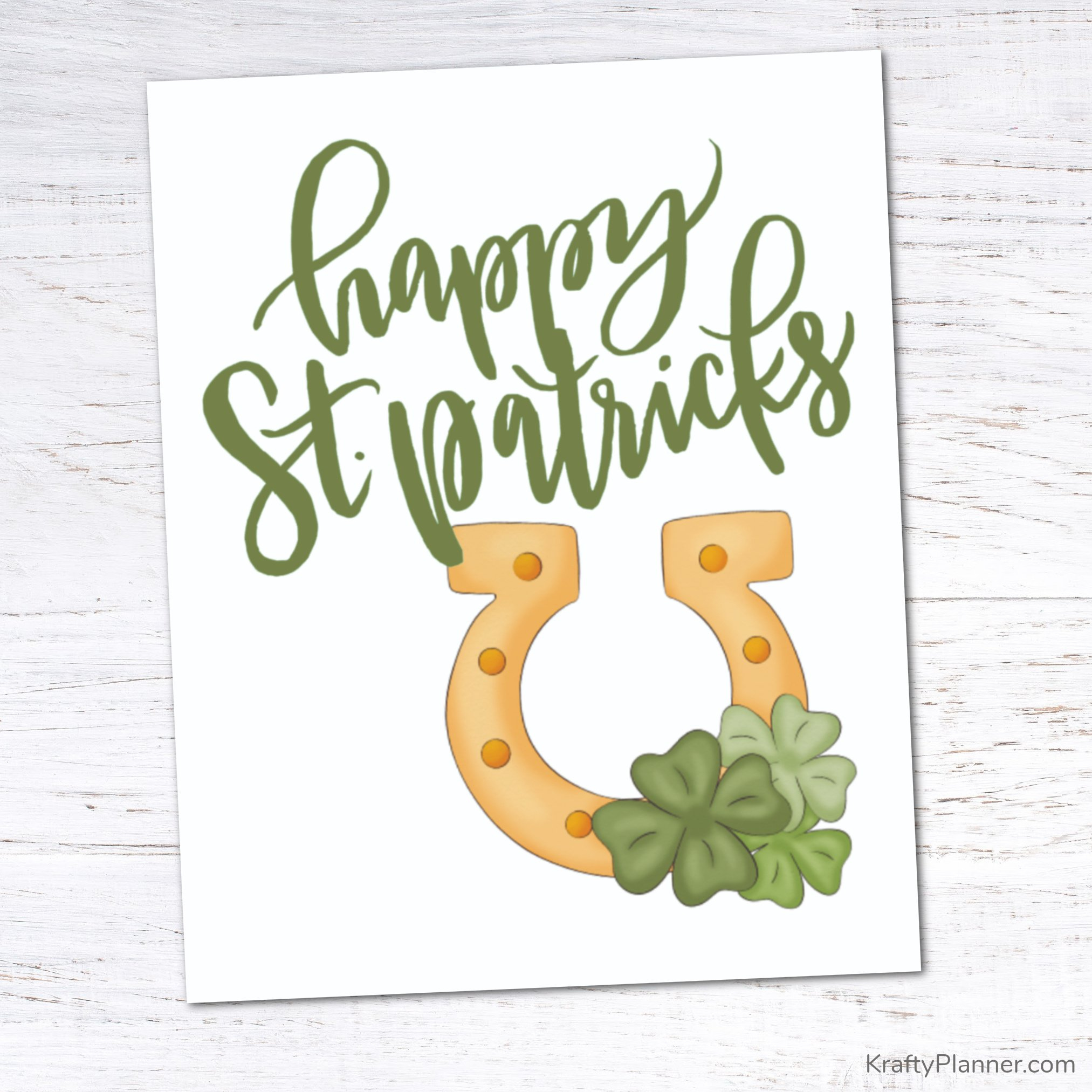 Happy St. Patrick&amp;#039;S Day Free Printable Wall Art — Krafty Planner for St Patrick&amp;#039;S Day Printables Free