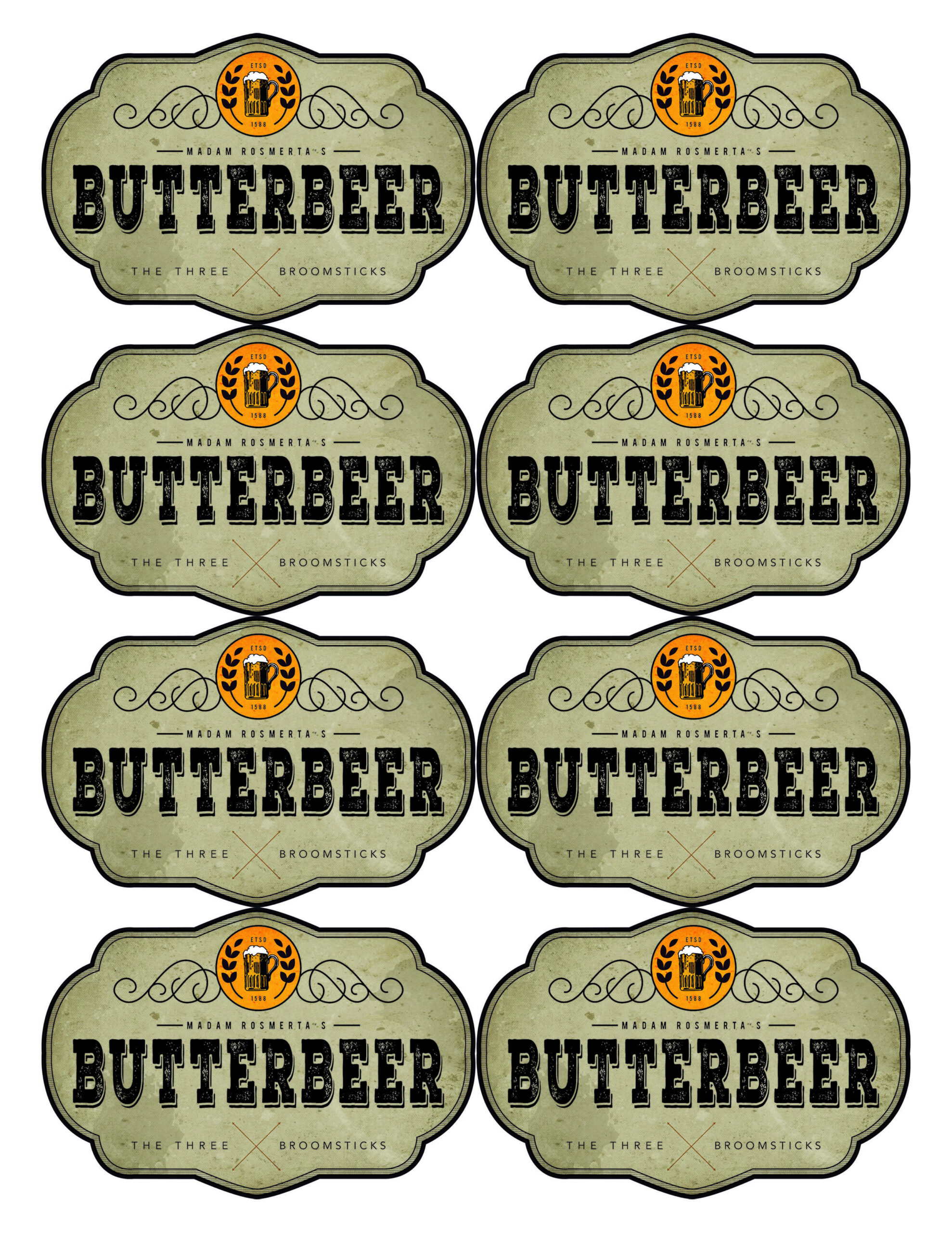 Harry Potter Printables, Harry Potter Snacks, Harry Potter Birthday within Free Printable Butterbeer Labels