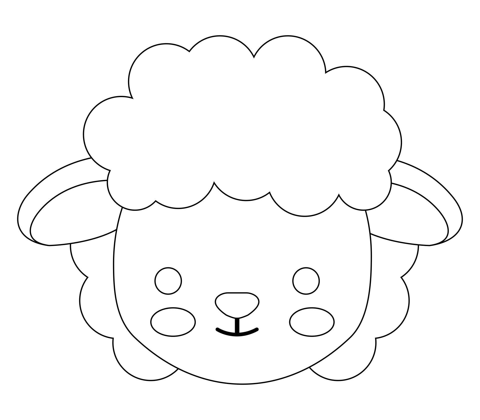 Head Template - 10 Free Pdf Printables | Printablee | Sheep in Free Printable Sheep Mask