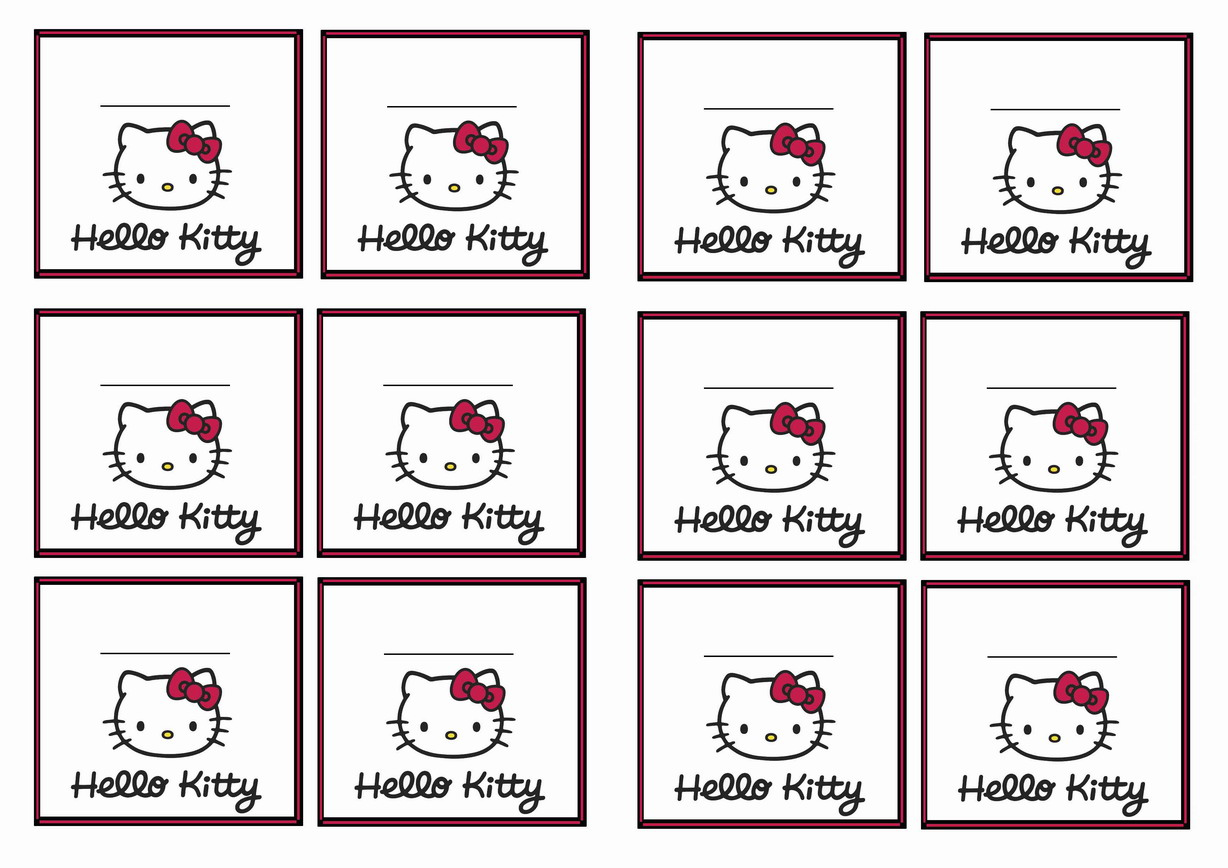 Hello Kitty Name Tags – Birthday Printable with Hello Kitty Name Tags Printable Free