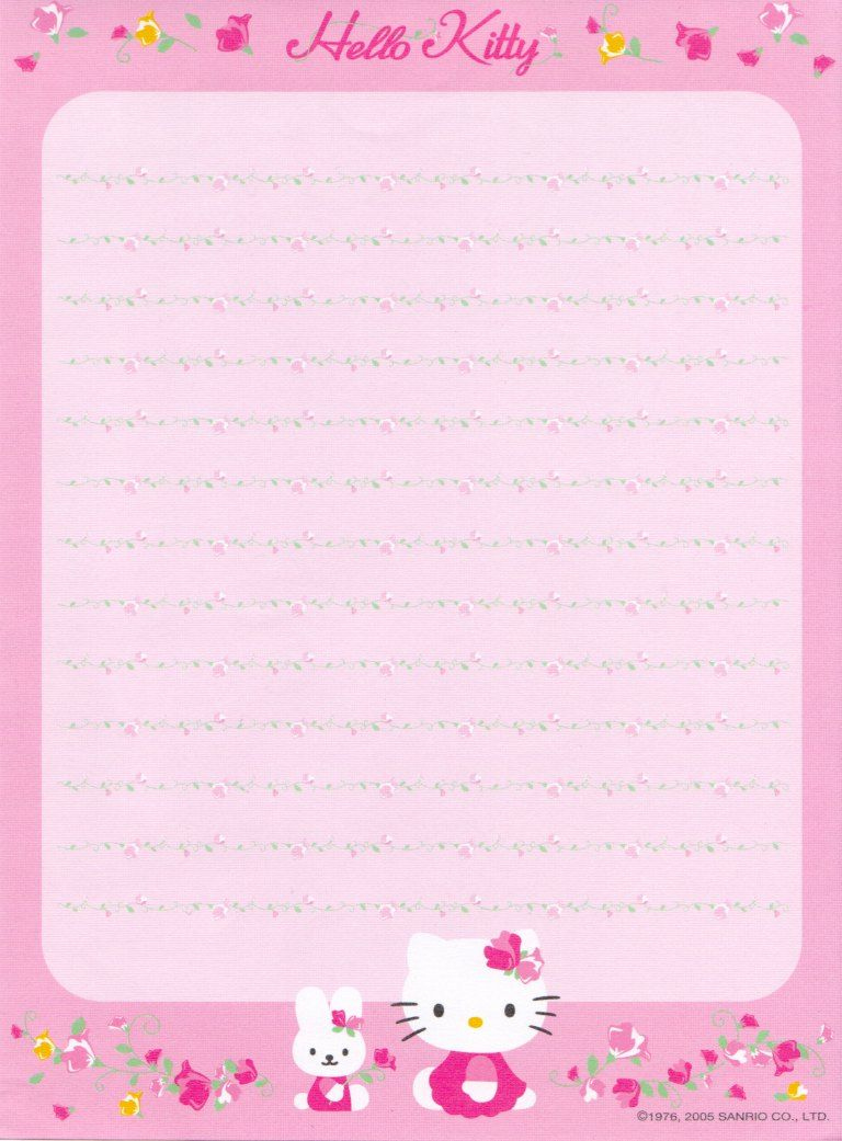 Hello Kitty Writing | Writing Paper, Hello Kitty, Writing Paper regarding Free Printable Hello Kitty Stationery