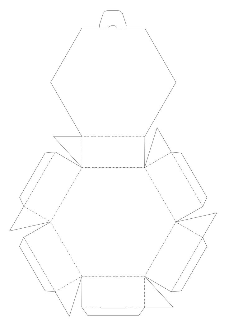 Hexagon Box Scal Svg | Paper Box Template, Gift Box Template inside Printable Box Templates Free Download