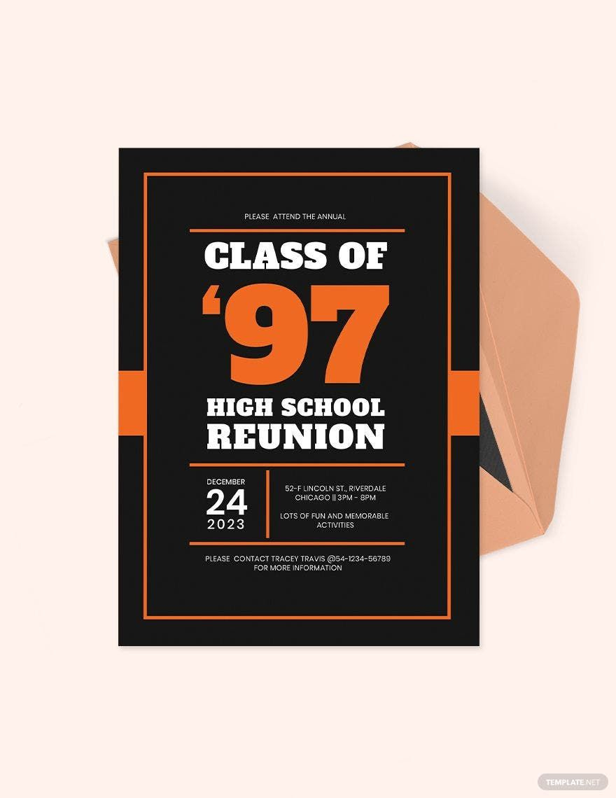High School Class Reunion Invitation Template In Illustrator with Free Printable Graduation Invitations 2025