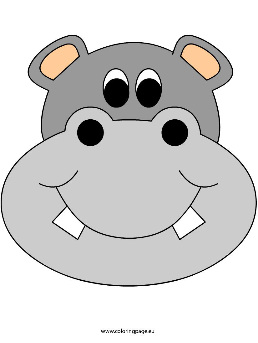 Hippo | Coloring Page | Hippo Crafts, Cartoon Hippo, Animal Crafts throughout Free Printable Hippo Mask