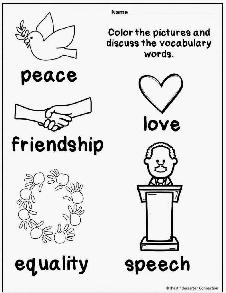 Honoring Martin Luther King, Jr. With Free Printables in Free Printable Martin Luther King Jr Worksheets For Kindergarten