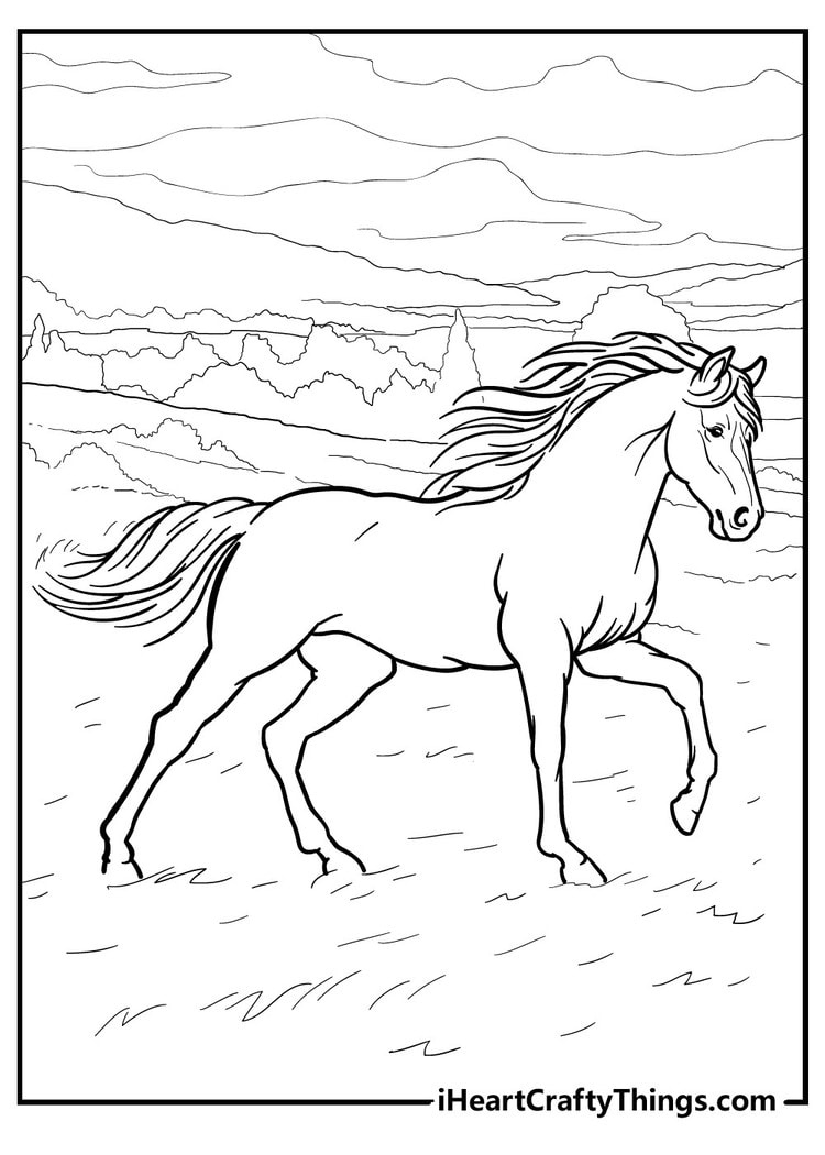 Horse Coloring Pages (100% Free Printables) for Free Horse Printables