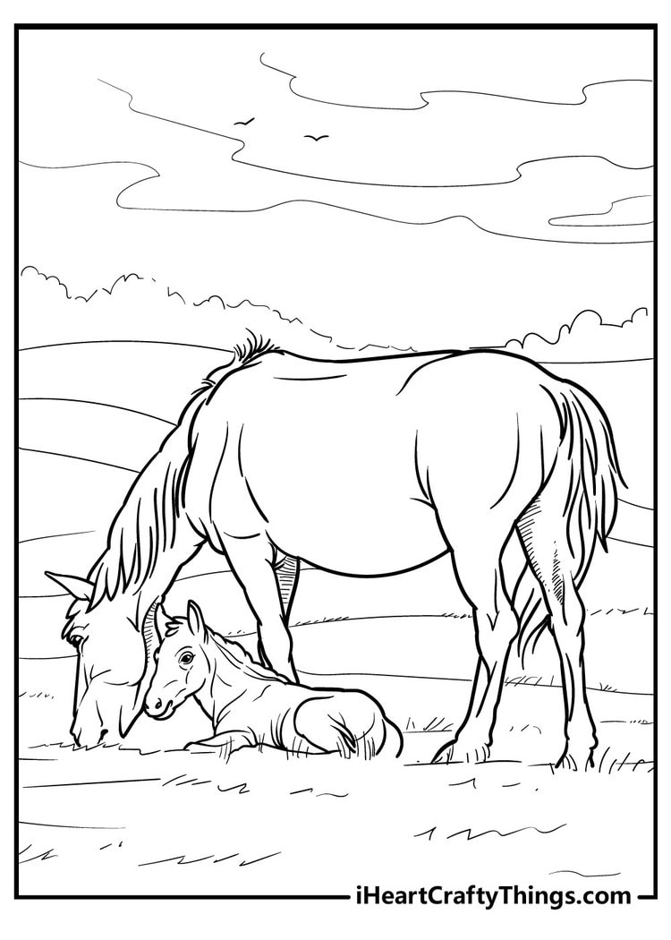 Horse Coloring Pages (100% Free Printables) within Free Horse Printables