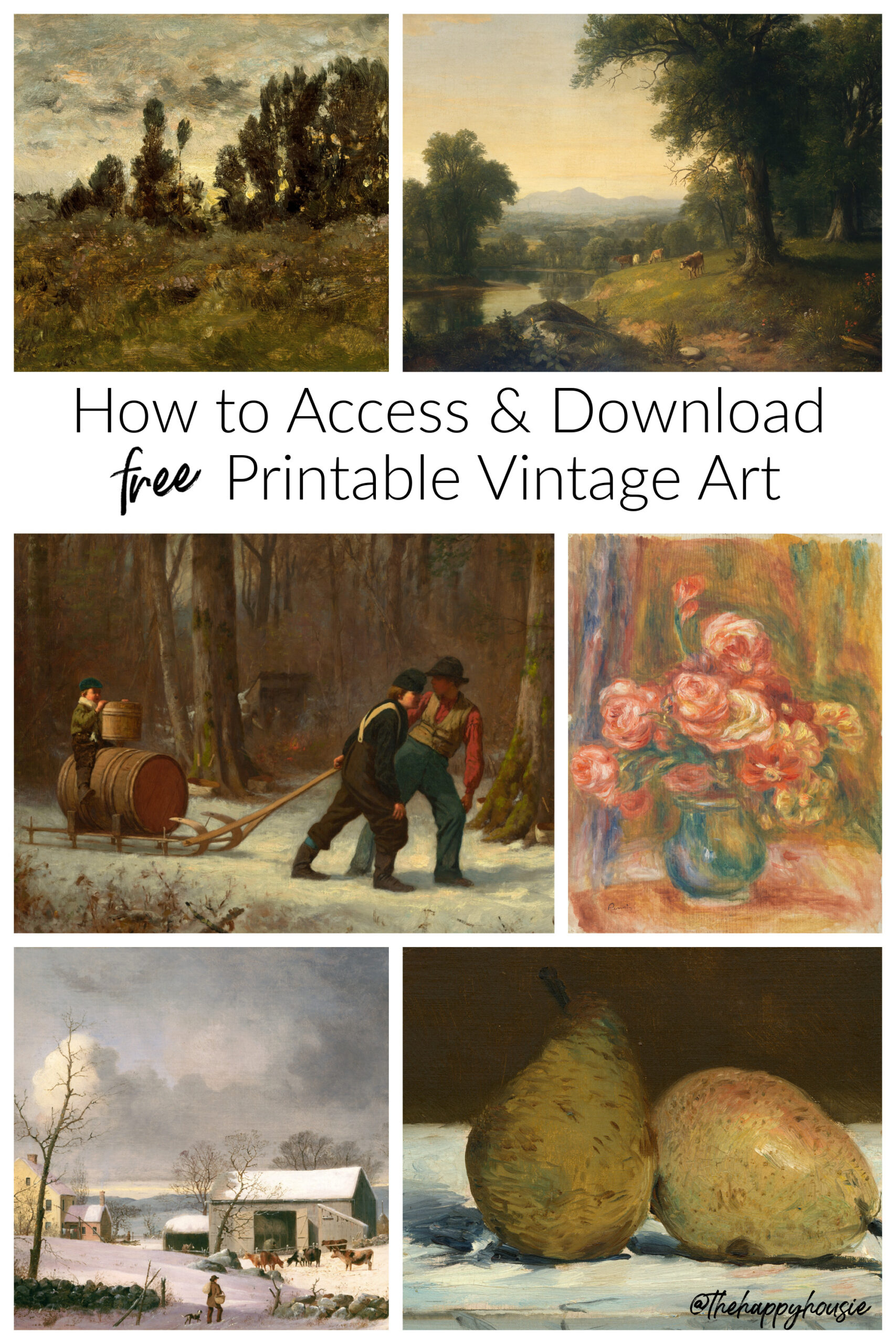 How To Access And Download Vintage Paintings To Print As Art | The throughout Free Printable Vintage Pictures