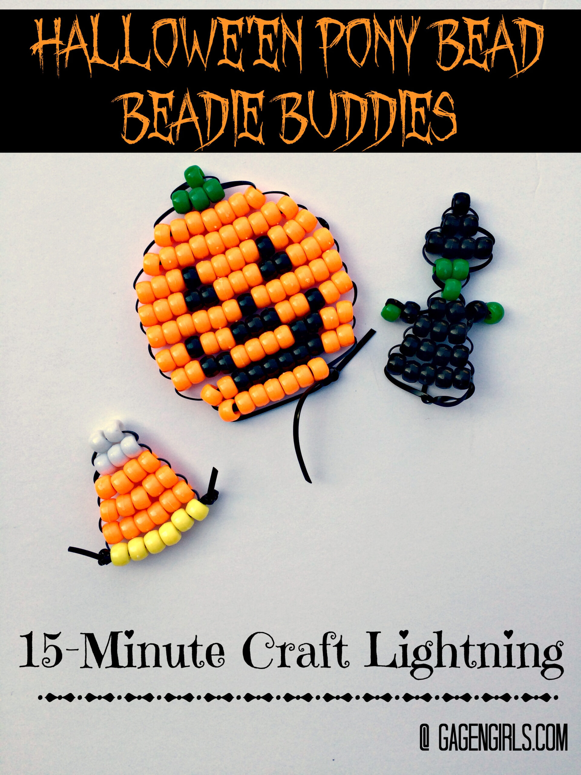 How To Make Halloween Pony Beads Beadie Buddies - Gagen Girls with Pony Bead Patterns Free Printable