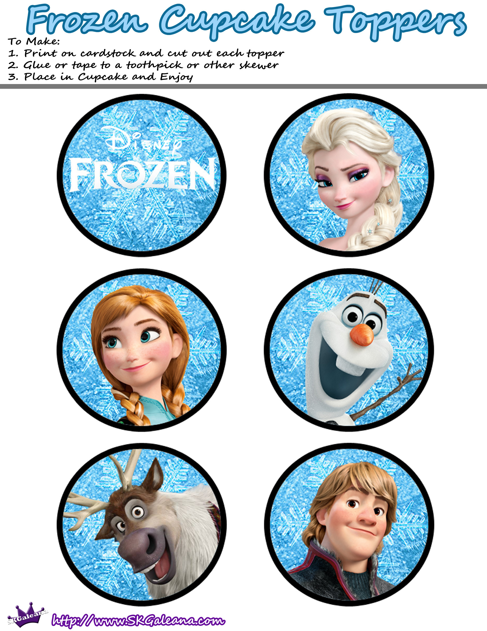 Http://Skgaleana/Free-Printables-For-The-Disney-Movie-Frozen intended for Frozen Cupcake Toppers Free Printable