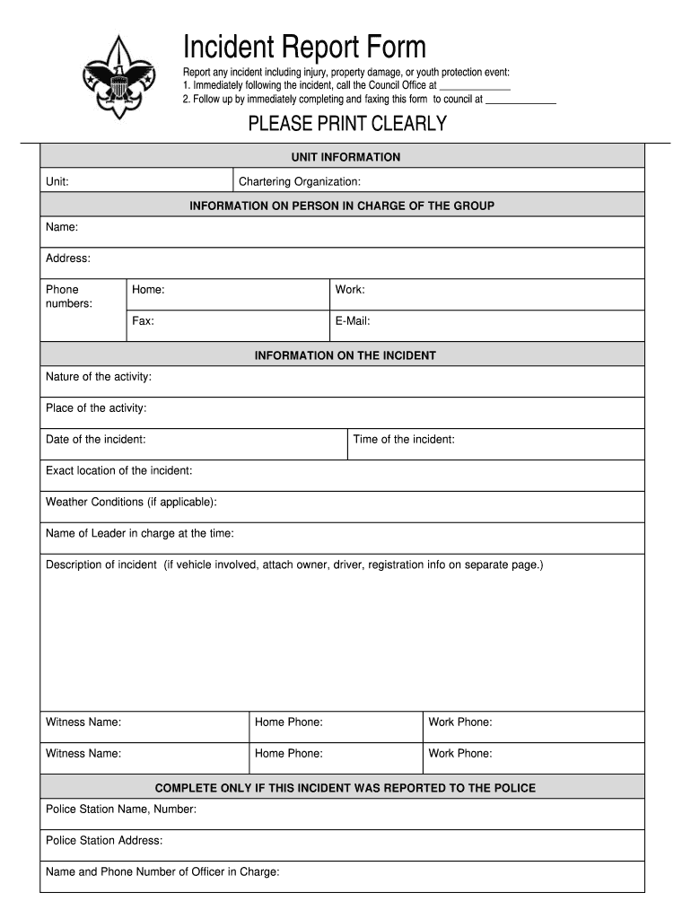 Incident Report Pdf - Fill Online, Printable, Fillable, Blank regarding Free Printable Incident Report Form