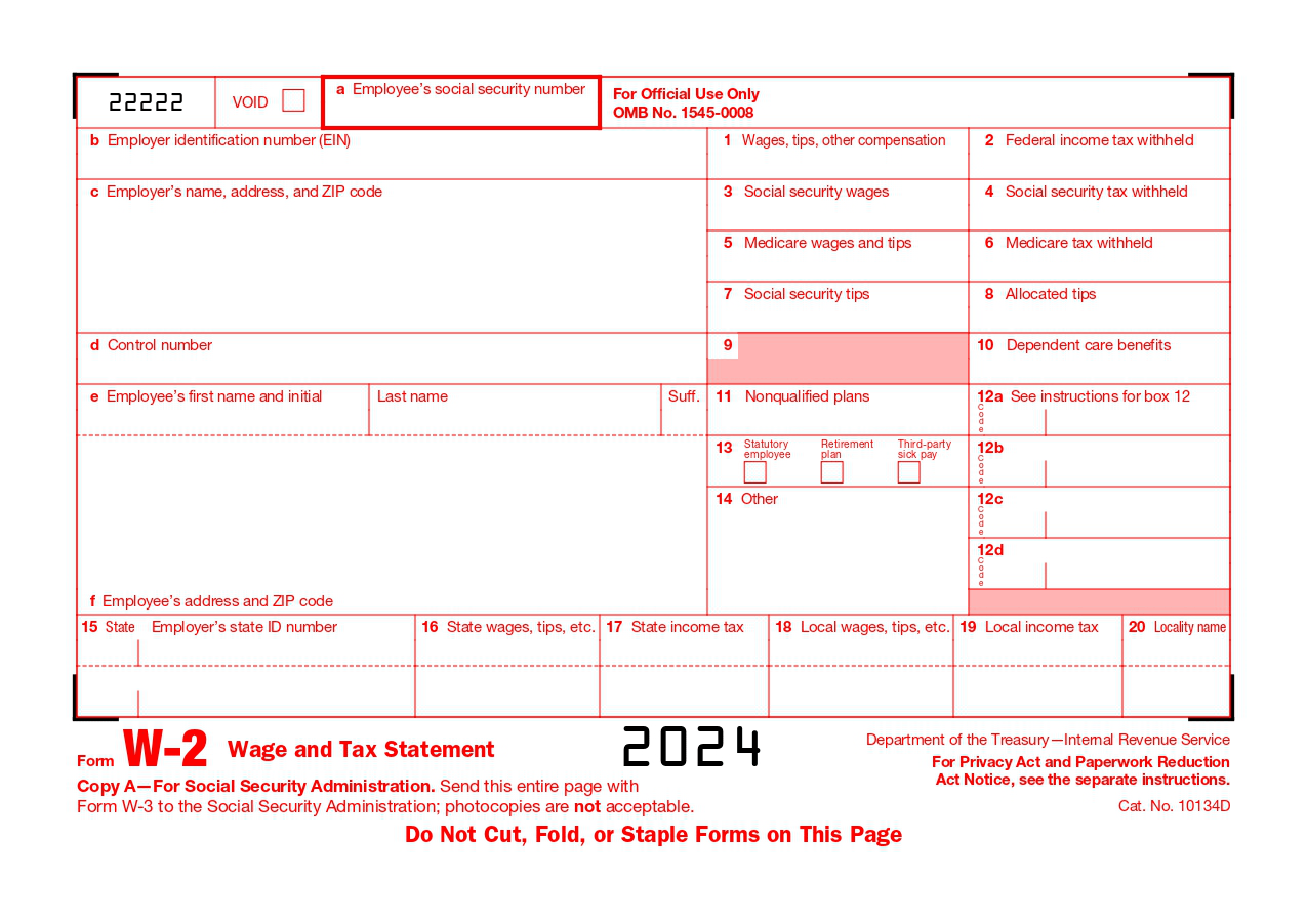 Irs Form W-2: Wage And Tax Statement | Printable Pdf inside Free W2 Forms Online Printable