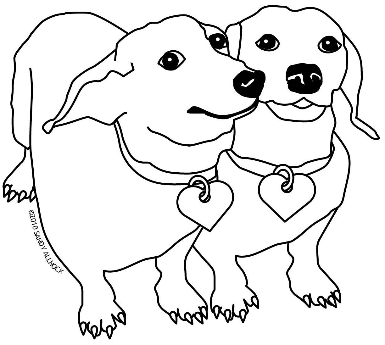 It&amp;#039;S A Colourful World: Long Wait For Lil Pups | Dog Coloring Page throughout Free Printable Dachshund Coloring Pages