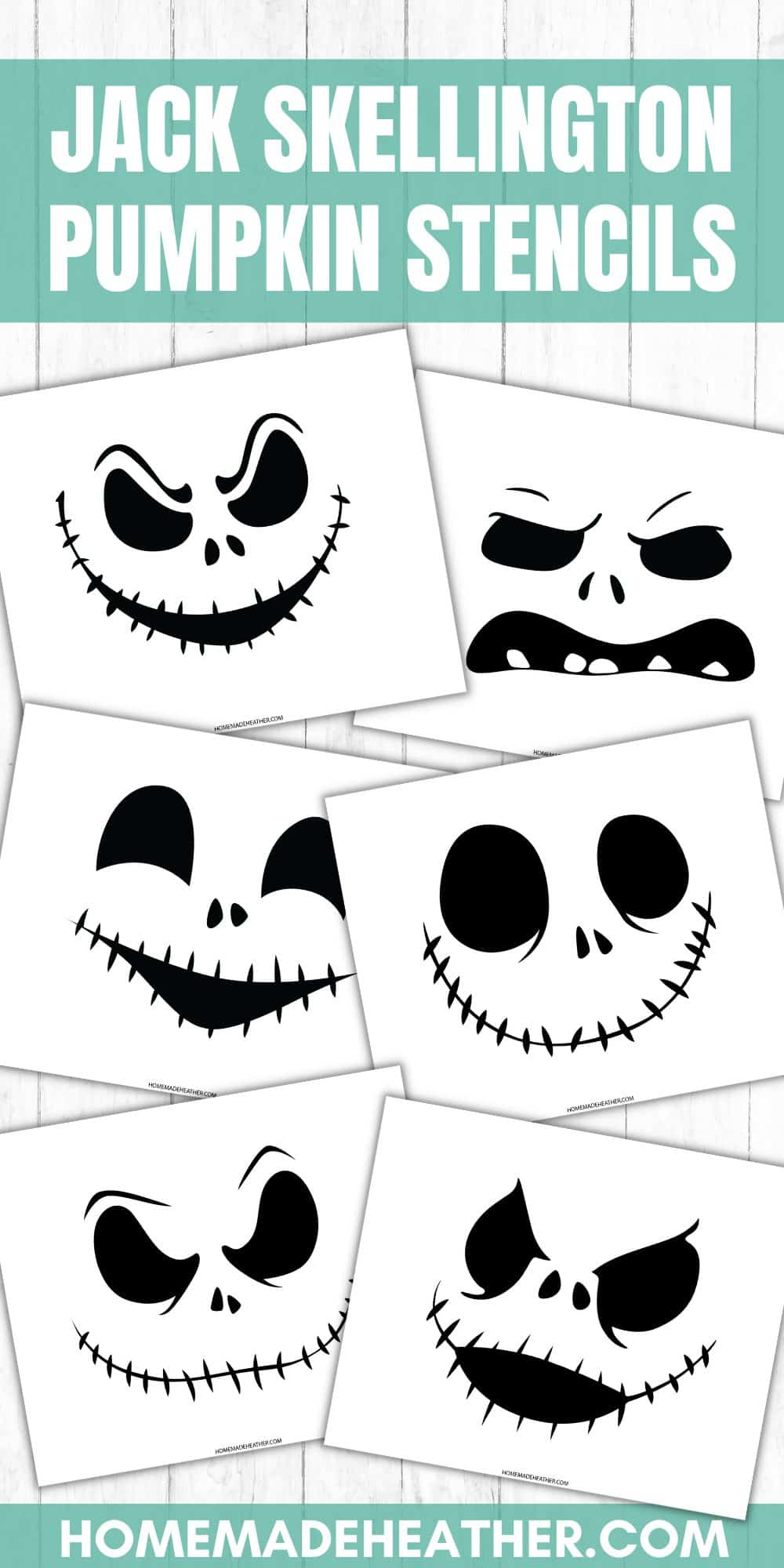 Jack Skellington Pumpkin Carving Stencils » Homemade Heather throughout Jack Skellington Stencil Free Printable