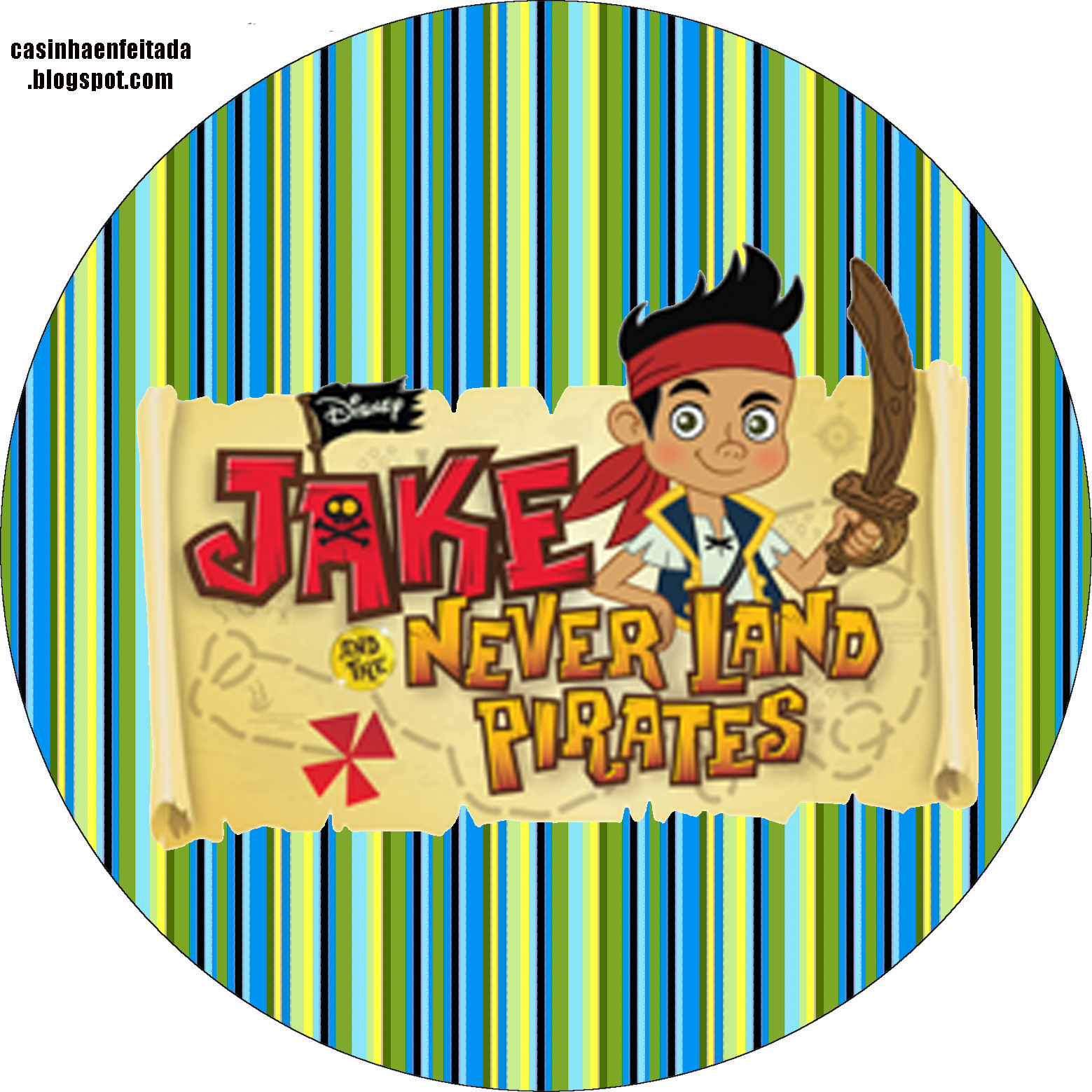 Jake And The Neverland Pirates Free Printable Mini Kit. - Oh My intended for Free Printable Jake And The Neverland Pirates Cupcake Toppers