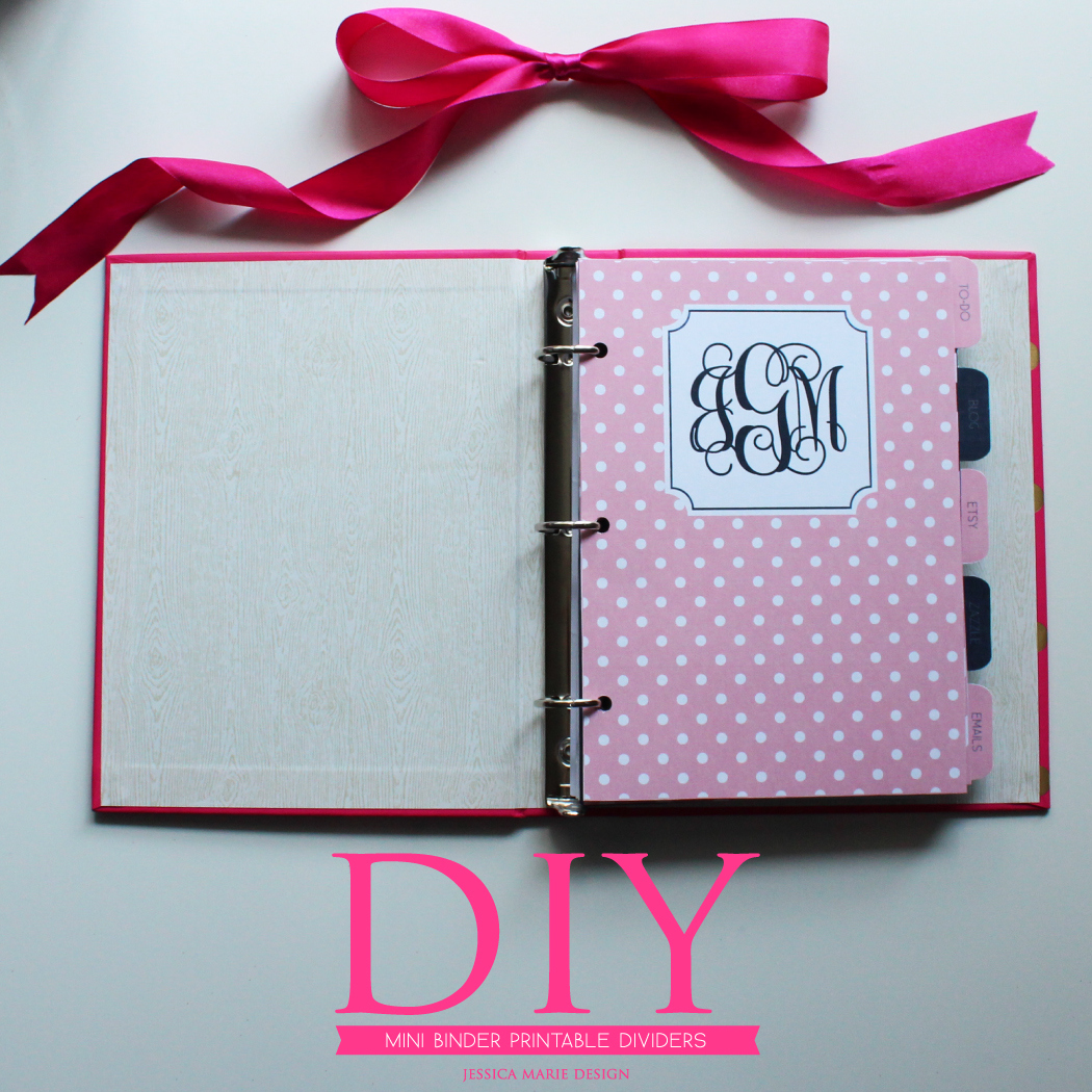 Jessica Marie Design Blog: Diy: Mini Binder Printable Dividers in Mini Binder Free Printables